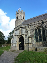 Entrance to Theberton church. 