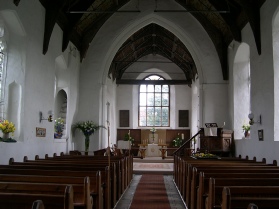 The altar in St John the Baptist, Metfield.