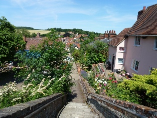 View from St Mary's Church over Kersey village.