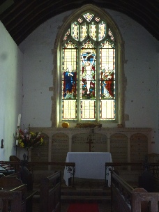 The altar in Bruisyard Church.