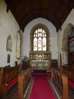 The altar in All Saints Church.