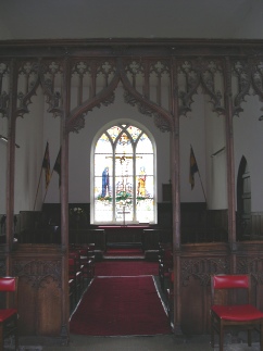 Inside Laxfield Church.