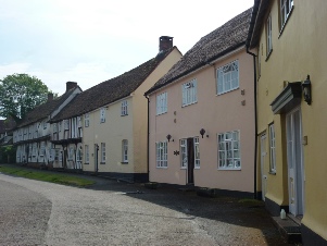 Painted houses in Bildeston.
