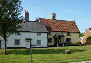 Cottages in Haughley village.