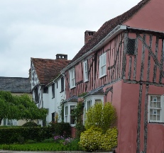 Some of Lavenham's Tudor houses.