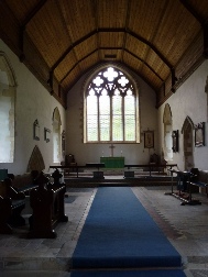 The altar in Raydon Church. 