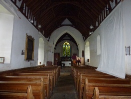 The aisle in St Mary's Church.