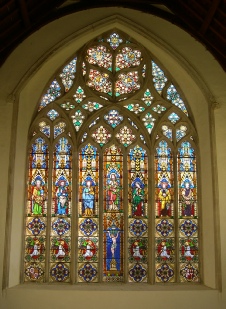 Stained glass window in Redgrave Church.