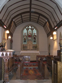 The altar in Ringsfield Church.