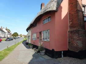 A pink house in Haughley