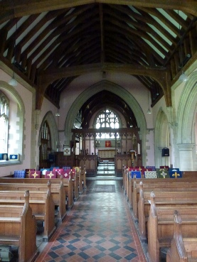 The aisle in St Michael's Church.