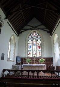 The altar in Somerleyton Church.  