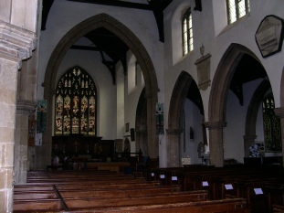 Inside Halesworth Church.