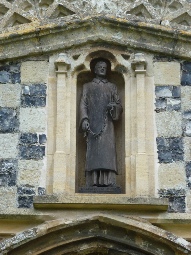 Statue on Horringer Church. 