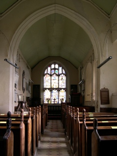 Interior of Herringfleet Church.