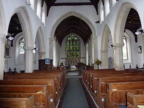The interior of Cratfield Church