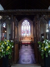Inside Lavenham Church. 