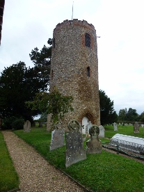 Tower next to Bramfield Church