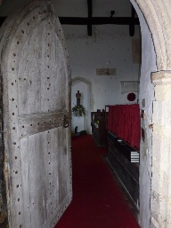 The doorway into Bruisyard Church