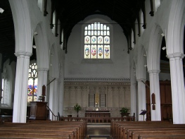 Interior view of St Mary's Church.