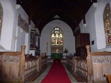 The aisle leading to the altar in Badingham Church.