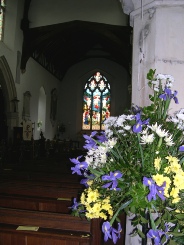 Flowers in All Saints Church.