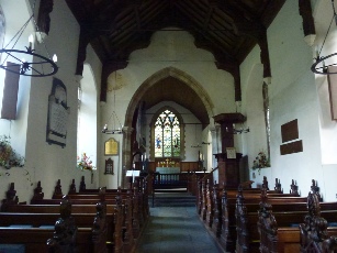 The interior of Earl Soham Church