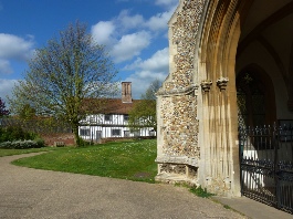 Entrance to Stoke by Nayland church.