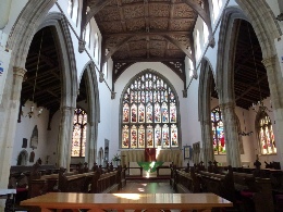Inside St Mary's Church in Hadleigh