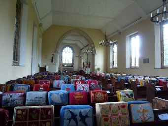Kneelers in Chelmondiston Church