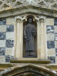 Statue on Horringer Church. 